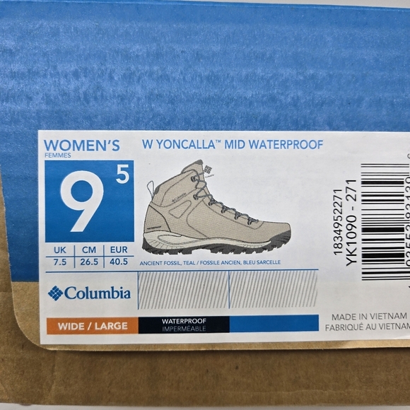 New Columbia Yoncalla Mid Women's Waterproof Hiking Boots Shoes Size 9.5 Wide - Picture 8 of 8